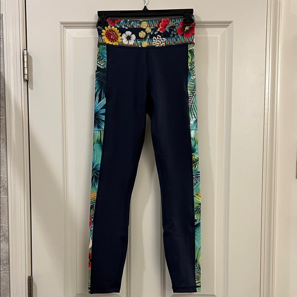 Johnny Was Multicolor Geometric and Floral Leggings